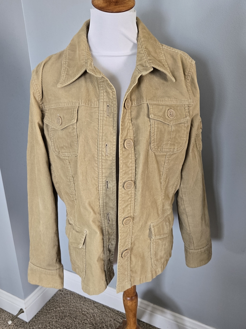 Jones New York Tan Corduroy Field Jacket